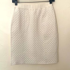 NWT Uniqlo Quilt Off White Midi Skirt With Pockets Size S
